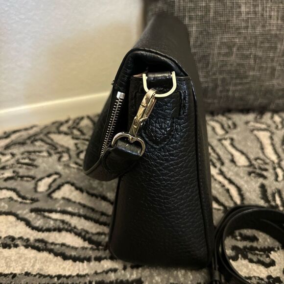 Kate Spade Carter Street Georgia Leather Shoulder Bag Crossbody Black - Picture 5 of 12